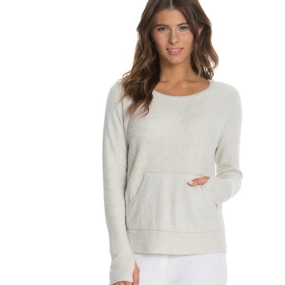 Barefoot Dreams Sweaters - NWT Barefoot Dreams Cozychic Lite Raglan Crew -Small - Silver Pearl